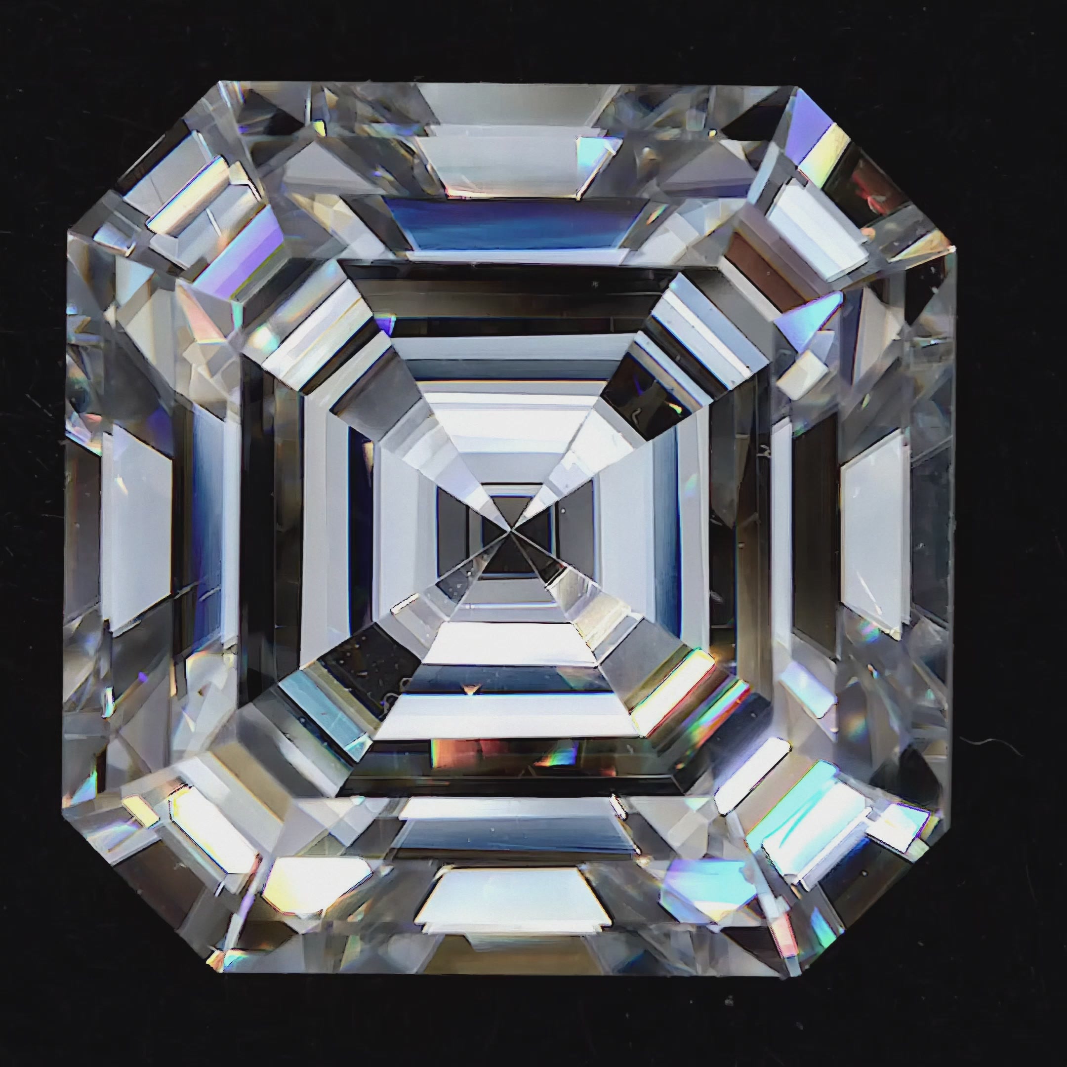 1.30 Carat Forever One Asscher Cut Moissanite Gemstone (6.5x6.5mm 